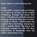 Steve Roden "A Slow Moving Boat" [Mini CD]