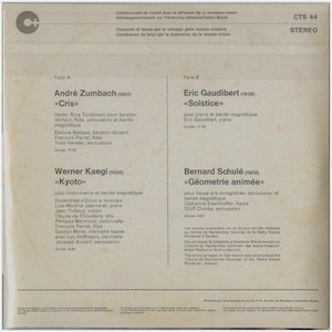 画像2: Andre Zumbach, Werner Kaegi, Eric Gaudibert, Bernard Schule "Musiques Electro Acoustiques Et Instruments +" [2CD-R]