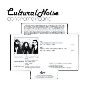 画像2: Cultural Noise "Aphorisms Insane" [LP]