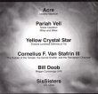 画像2: Acre, Yellow Crystal Star, SisSisters, Bill Doob, Cornelius F. Van Stafrin III, Pariah Veil [CD]