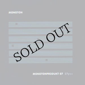 画像: Monoton "Monotonprodukt 07 27y ++" [CD]