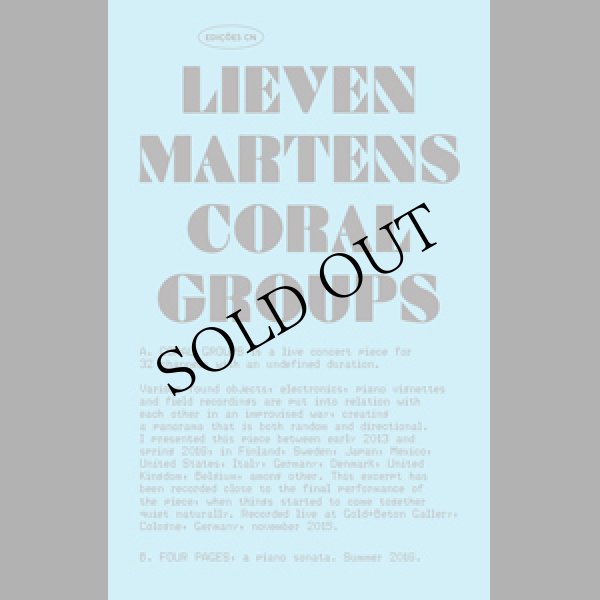 画像1: Lieven Martens "Coral Groups" [Cassette]
