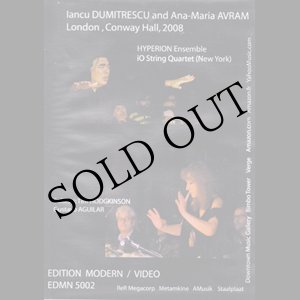 画像: Iancu Dumitrescu / Ana-Maria Avram and the IO QUARTET "London, Conway Hall, 2008" [DVD]