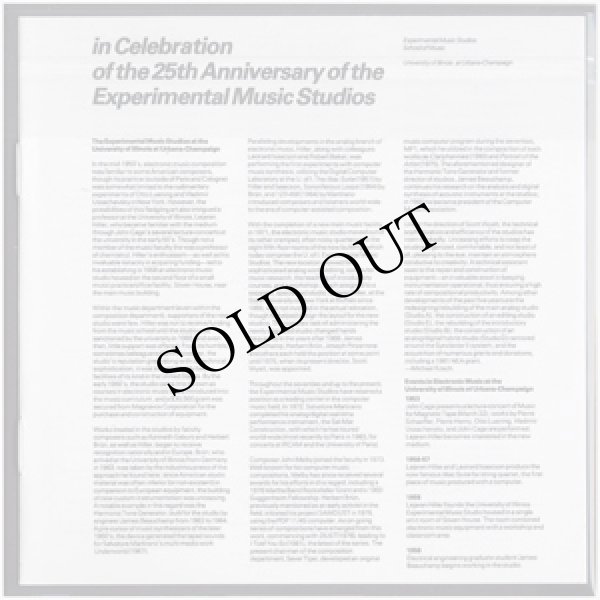 画像2: V.A "in Celebration of the 25th Anniversary of the Experimental Music Studios" [CD-R]