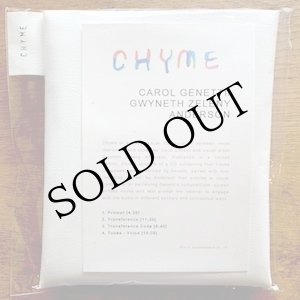 画像: Carol Genetti / Gwyneth Zeleny Anderson «CHYME» [CD-R + Score]