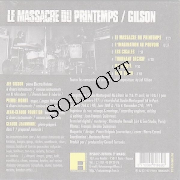 画像2: Gilson "Le Massacre Du Printemps" [CD]