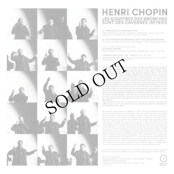 画像4: Henri Chopin "Les gouffres des bronches sont des cavernes infinies" [LP]