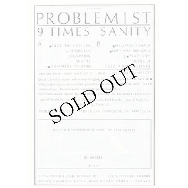 画像3: Problemist "9 Times Sanity" [LP]