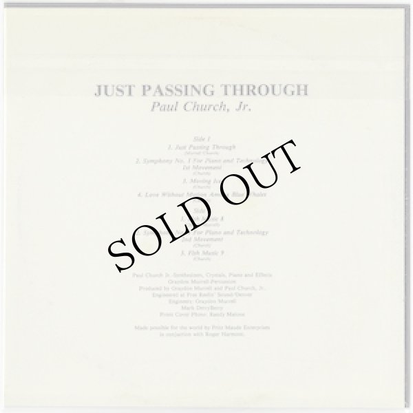 画像2: Paul Church Jr. "Just Passing Through" [CD-R]