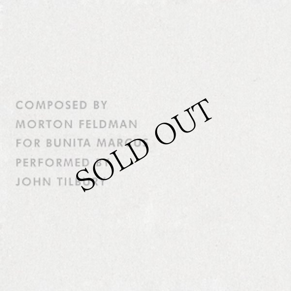 画像1: Morton Feldman, John Tilbury "For Bunita Marcus" [2CD]