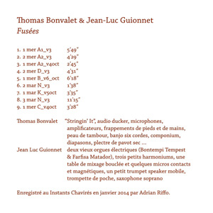 画像1: Jean-Luc Guionnet / Thomas Bonvalet "Fusees" [CD]