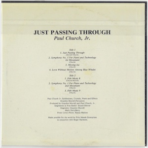 画像2: Paul Church Jr. "Just Passing Through" [CD-R]