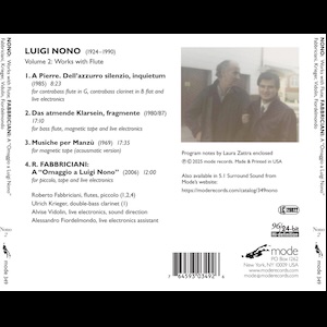 画像2: Roberto Fabbriciani "Luigi Nono Volume 2: Works with Flute" [CD]