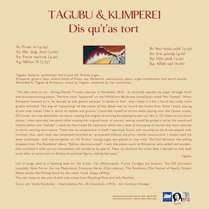 画像2: Tagubu & Klimperei "Dis Qu'Tas Tort" [LP]
